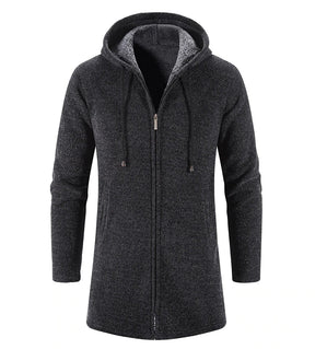 Men's Hooded Long Cardigan