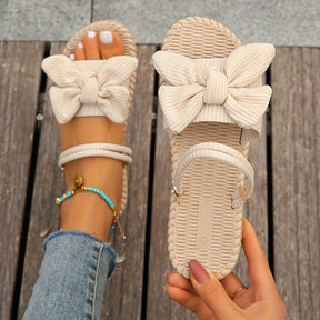 Stylish Bowknot Slide Sandals