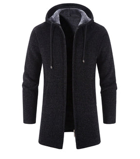 Men's Hooded Long Cardigan