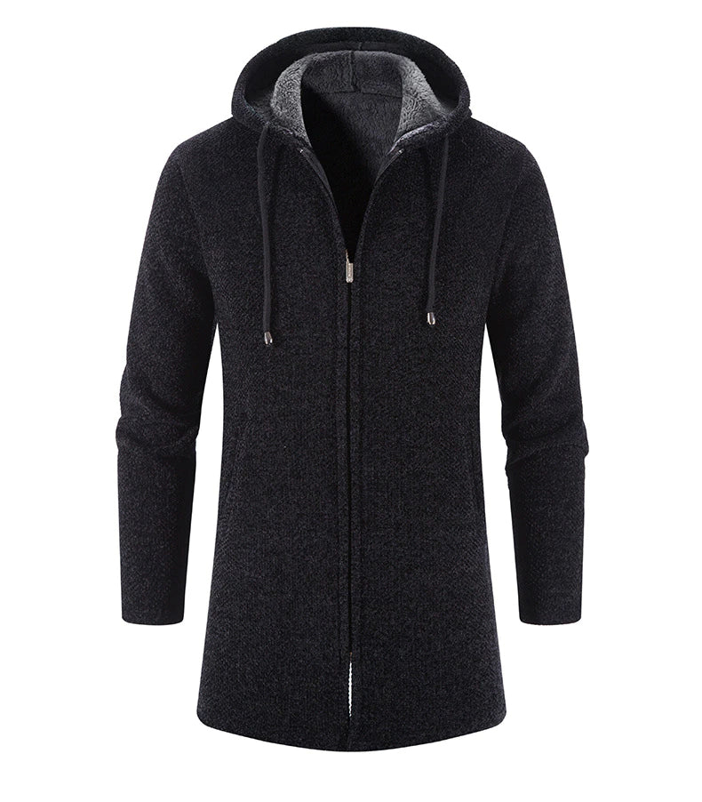 Men's Hooded Long Cardigan