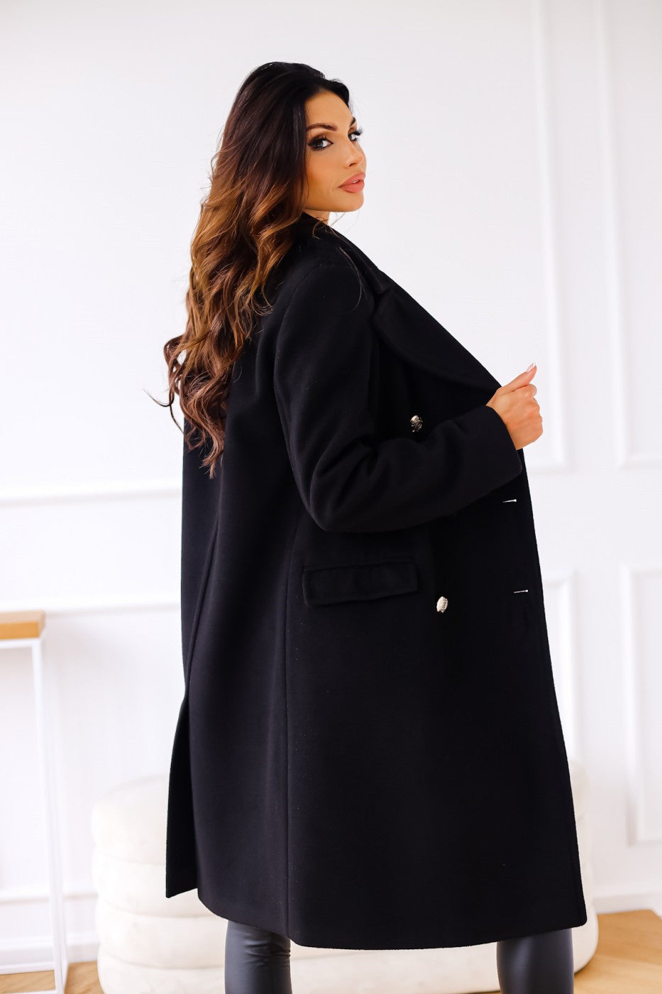 Double Breasted Women's Long Coat