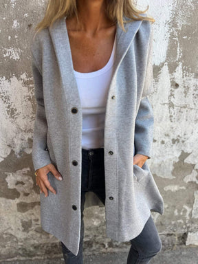 Casual Hooded Single-Breasted Coat