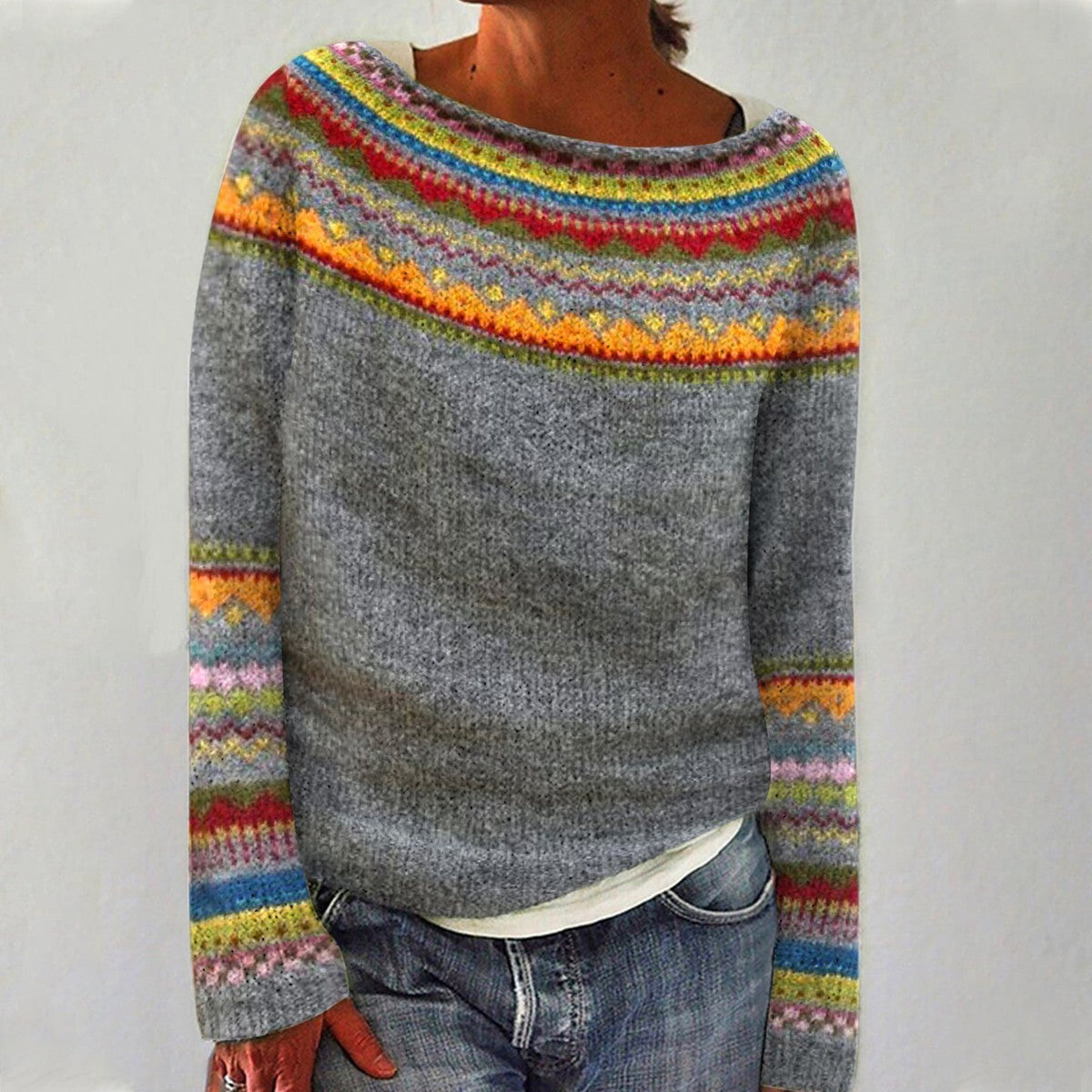 Retro Autumn Sweater for Women