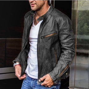 Trendy Men's Leather Jacket