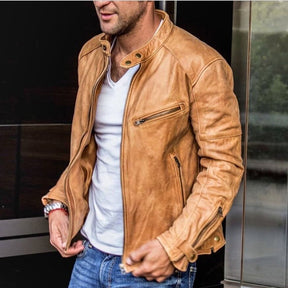 Trendy Men's Leather Jacket