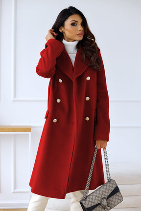 Double Breasted Women's Long Coat