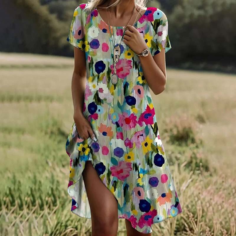 Vibrant Floral Dress