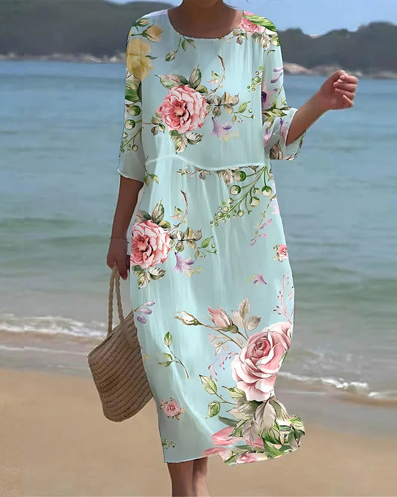 Women's Casual Floral Dress