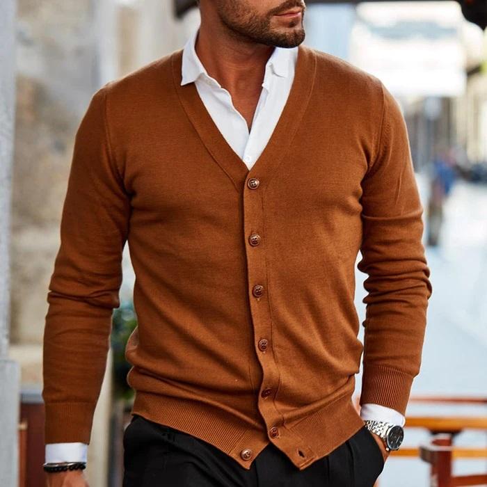 Men's Casual Open Front Cardigan