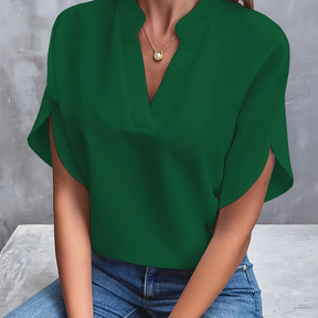 Elegant V-Neck Blouse for Women