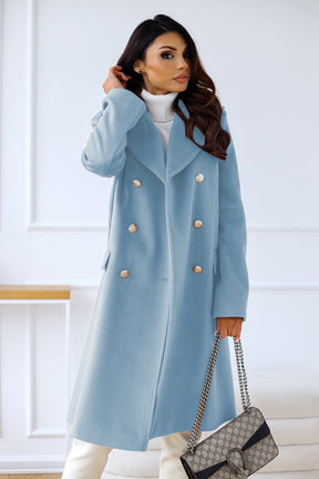 Double Breasted Women's Long Coat