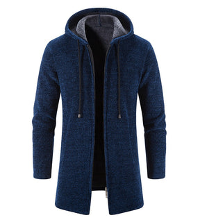 Men's Hooded Long Cardigan