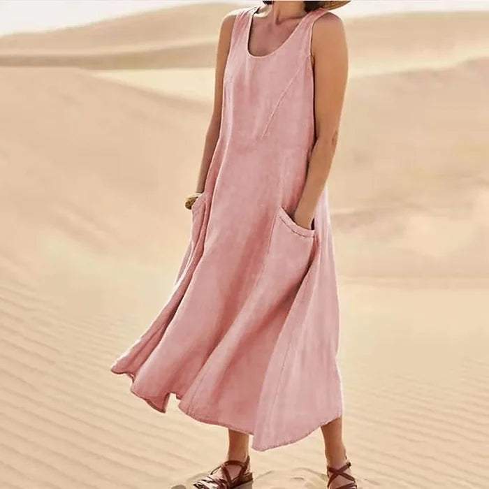 Women's Elegant Linen Dress