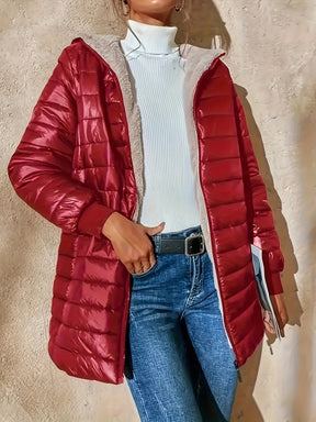 Stylish and Comfortable Fleece Jacket with Hood for Women