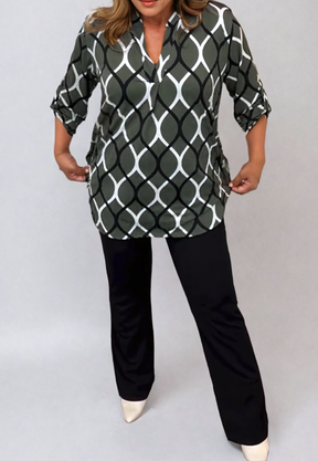 Stylish Geometric Print T-Shirt for Women