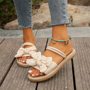 Stylish Bowknot Slide Sandals