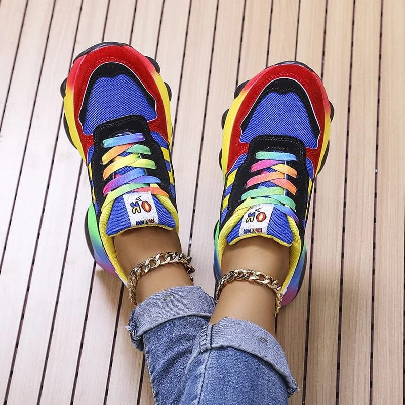 Trendy Women's Rainbow Sneakers