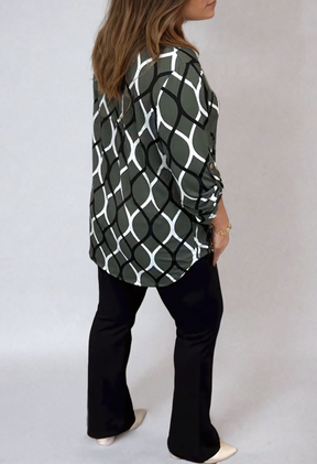 Stylish Geometric Print T-Shirt for Women