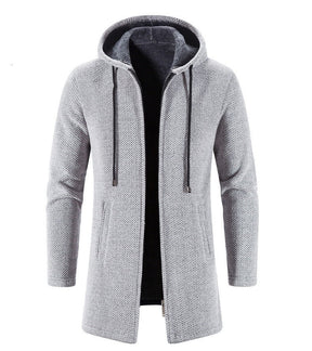 Men's Hooded Long Cardigan