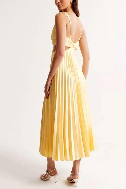 Stylish Pleated Neck Dress