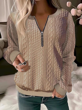 Casual Half-Zip Sweater for Women