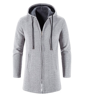 Men's Hooded Long Cardigan