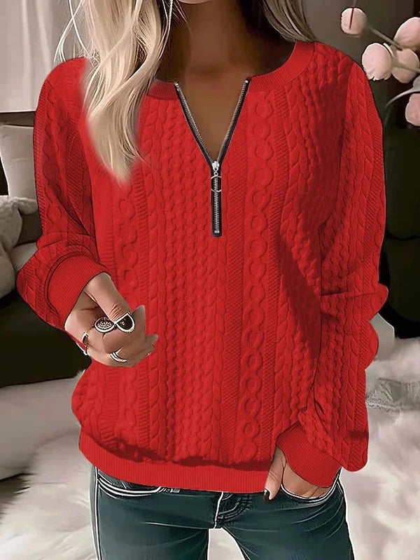 Casual Half-Zip Sweater for Women