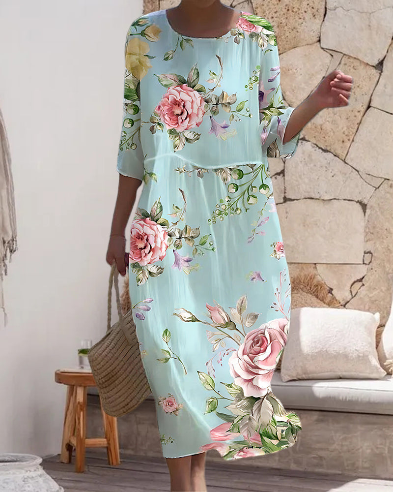 Women's Casual Floral Dress