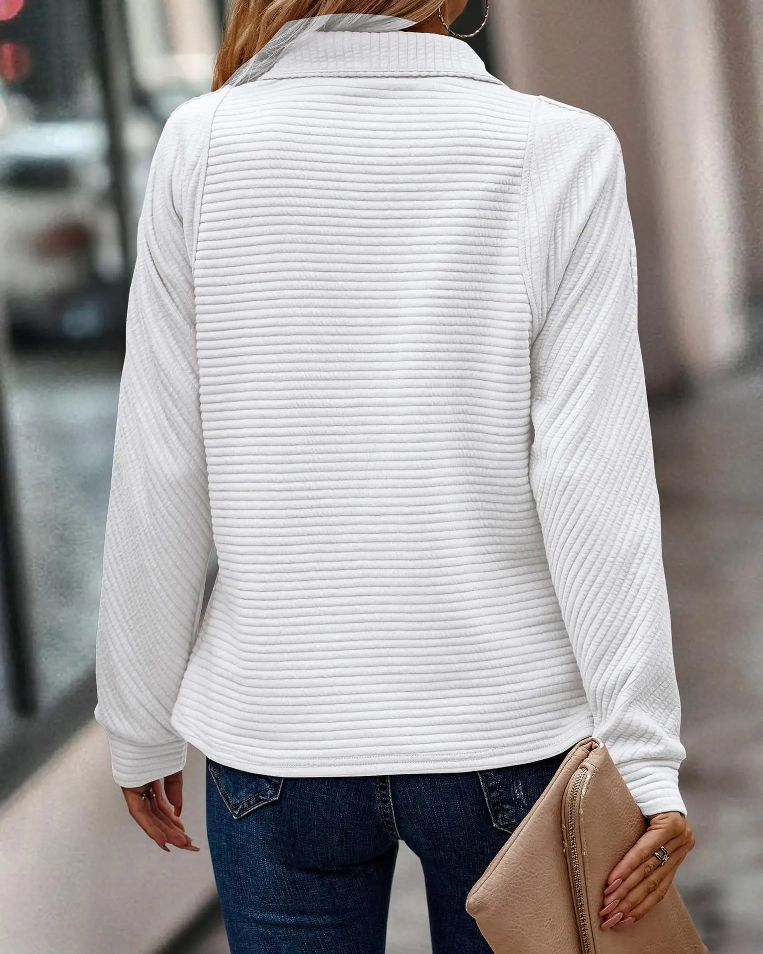 Elegant Half-Zip Sweater for Women