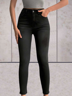 High-Waisted Tight-Fitting Jeans for Women