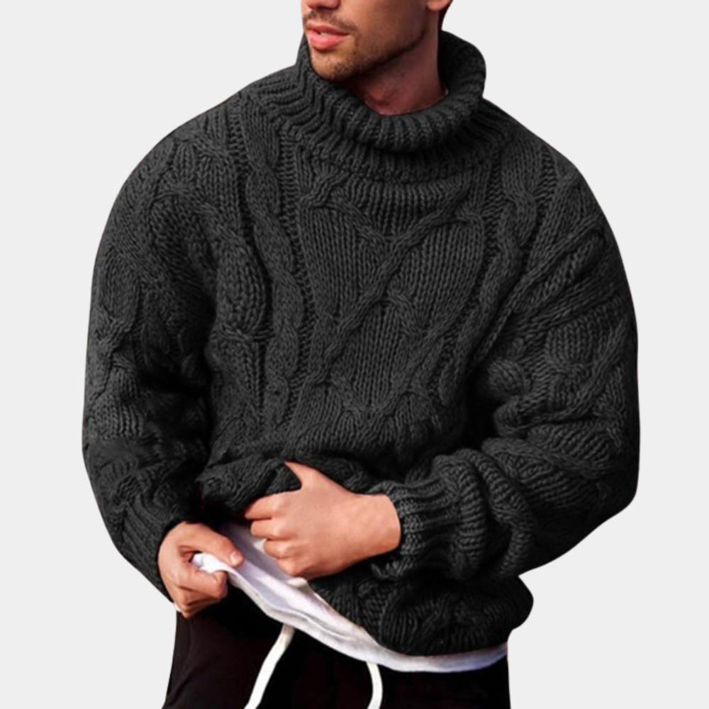 Men's Winter Turtleneck Knitted Sweater