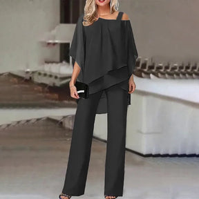 Women's Elegant One-Shoulder Two-Piece Suit