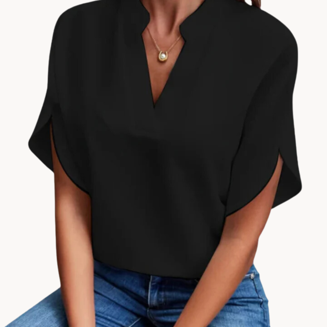 Elegant V-Neck Blouse for Women