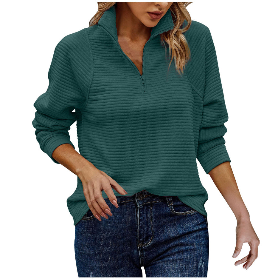 Elegant Half-Zip Sweater for Women