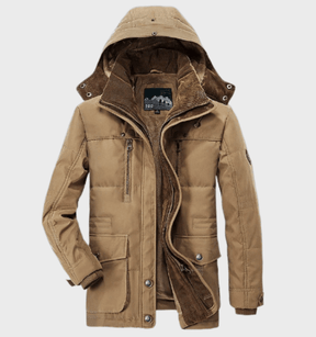 Winter Jacket with Hood and Deep Pockets for Men