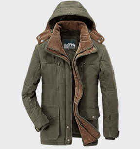 Winter Jacket with Hood and Deep Pockets for Men