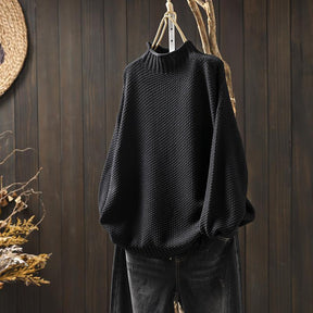 Comfortable Vintage Knitted Sweater for Women