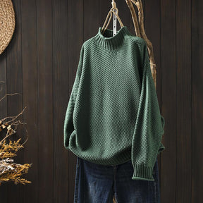 Comfortable Vintage Knitted Sweater for Women