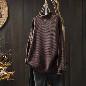 Comfortable Vintage Knitted Sweater for Women