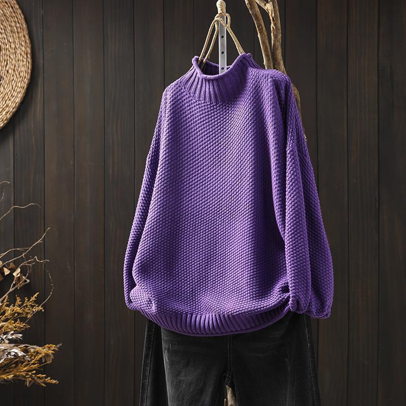 Comfortable Vintage Knitted Sweater for Women