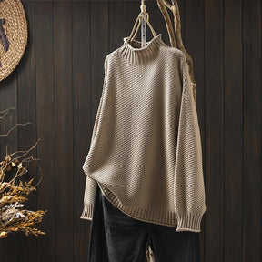 Comfortable Vintage Knitted Sweater for Women