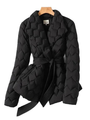 Stylish Women's Diamond Puffer Coat