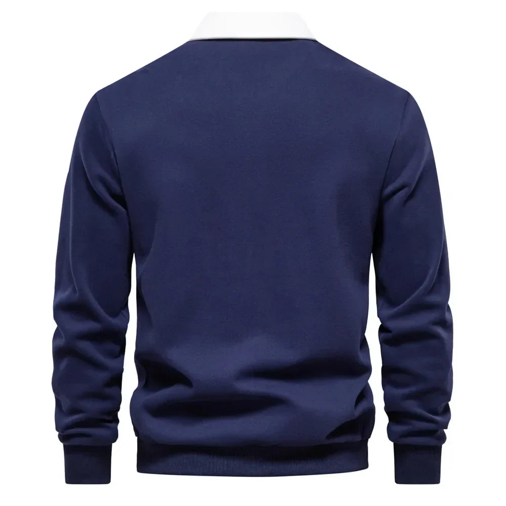 Fashionable Long Sleeve Polo Shirt