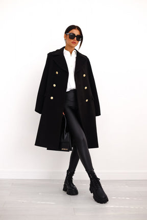 Double Breasted Women's Long Coat