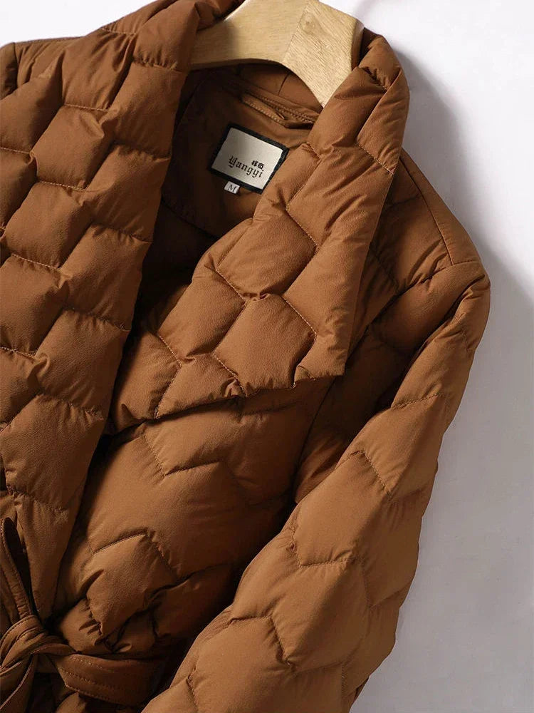 Stylish Women's Diamond Puffer Coat