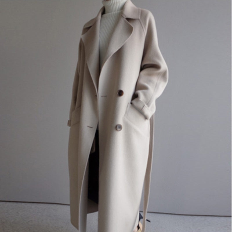 Minimalist Long Trench Coat