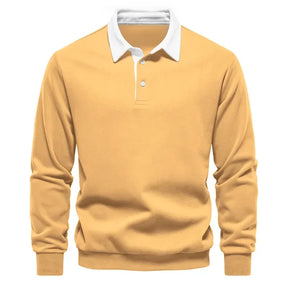 Fashionable Long Sleeve Polo Shirt