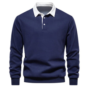 Fashionable Long Sleeve Polo Shirt