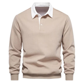 Fashionable Long Sleeve Polo Shirt