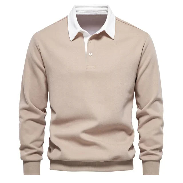 Fashionable Long Sleeve Polo Shirt